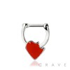 HEART DESIGN SEPTUM HINGED CLICKER